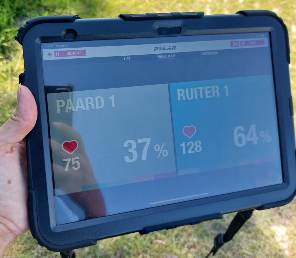 hartslagmeting ruiter en paard opties